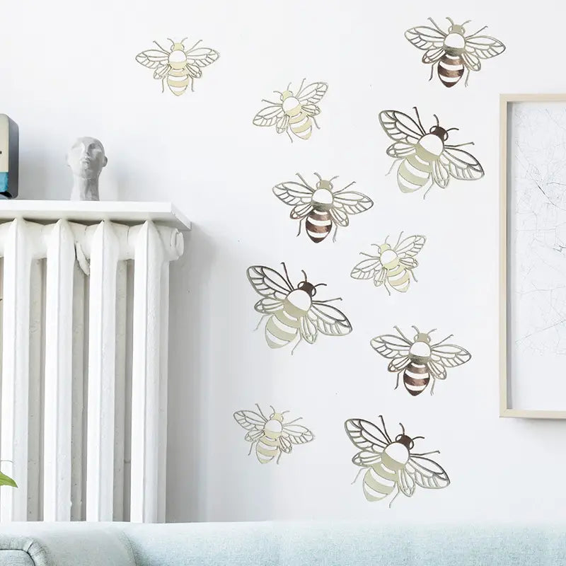 12pcs Removable Bee Wall Stickers for Home Decor