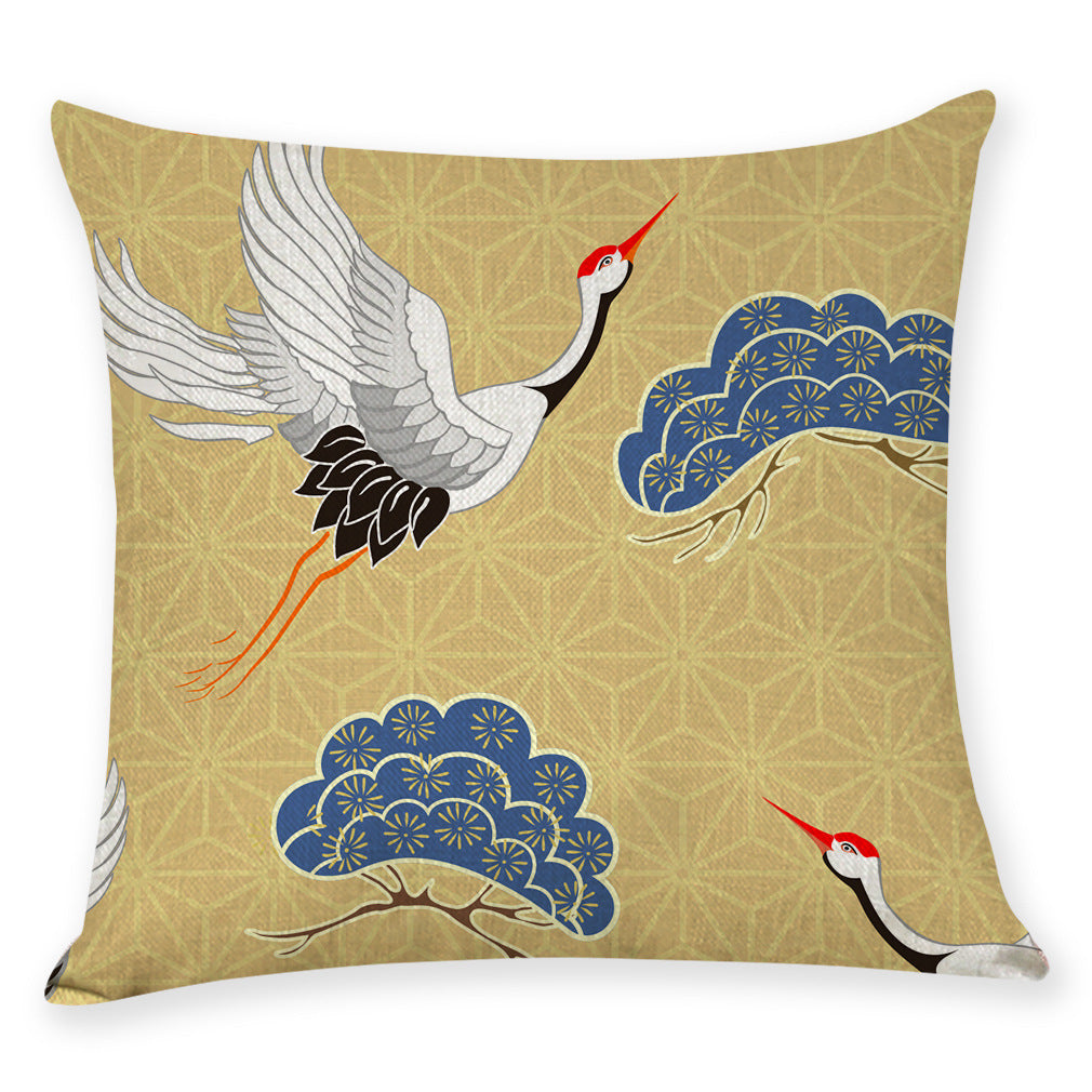 Japanese Style Cotton Linen Pillow Covers for Cars