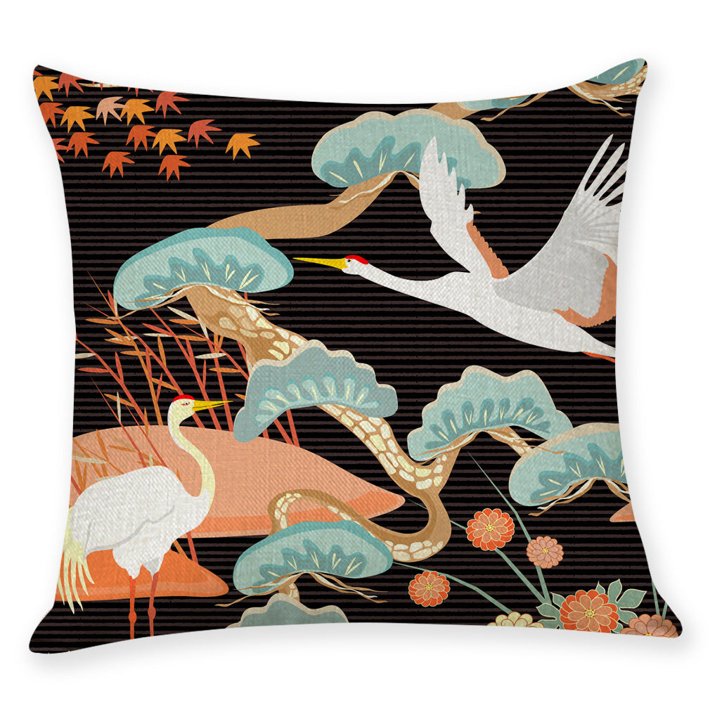 Japanese Style Cotton Linen Pillow Covers for Cars