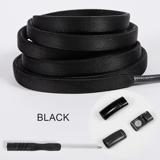 Colorful Magnetic No-Tie Shoelaces with Metal Flat Design