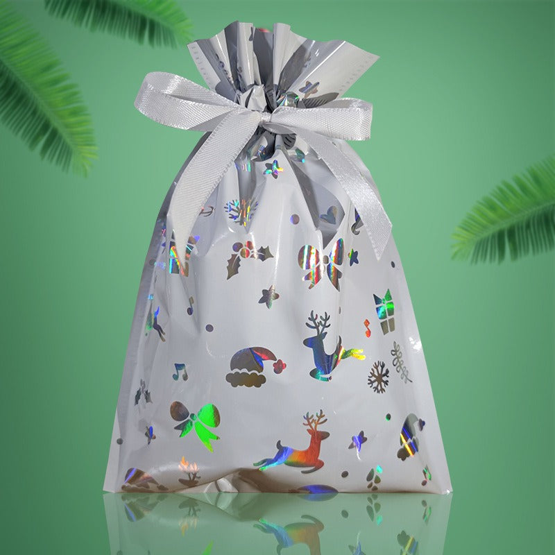 Simple Drawstring Christmas Gift Bag Set