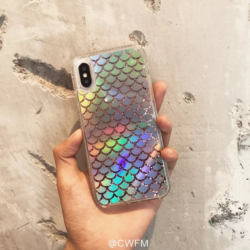 Iridescent Fish Scale Phone Case for iPhone Xs Max