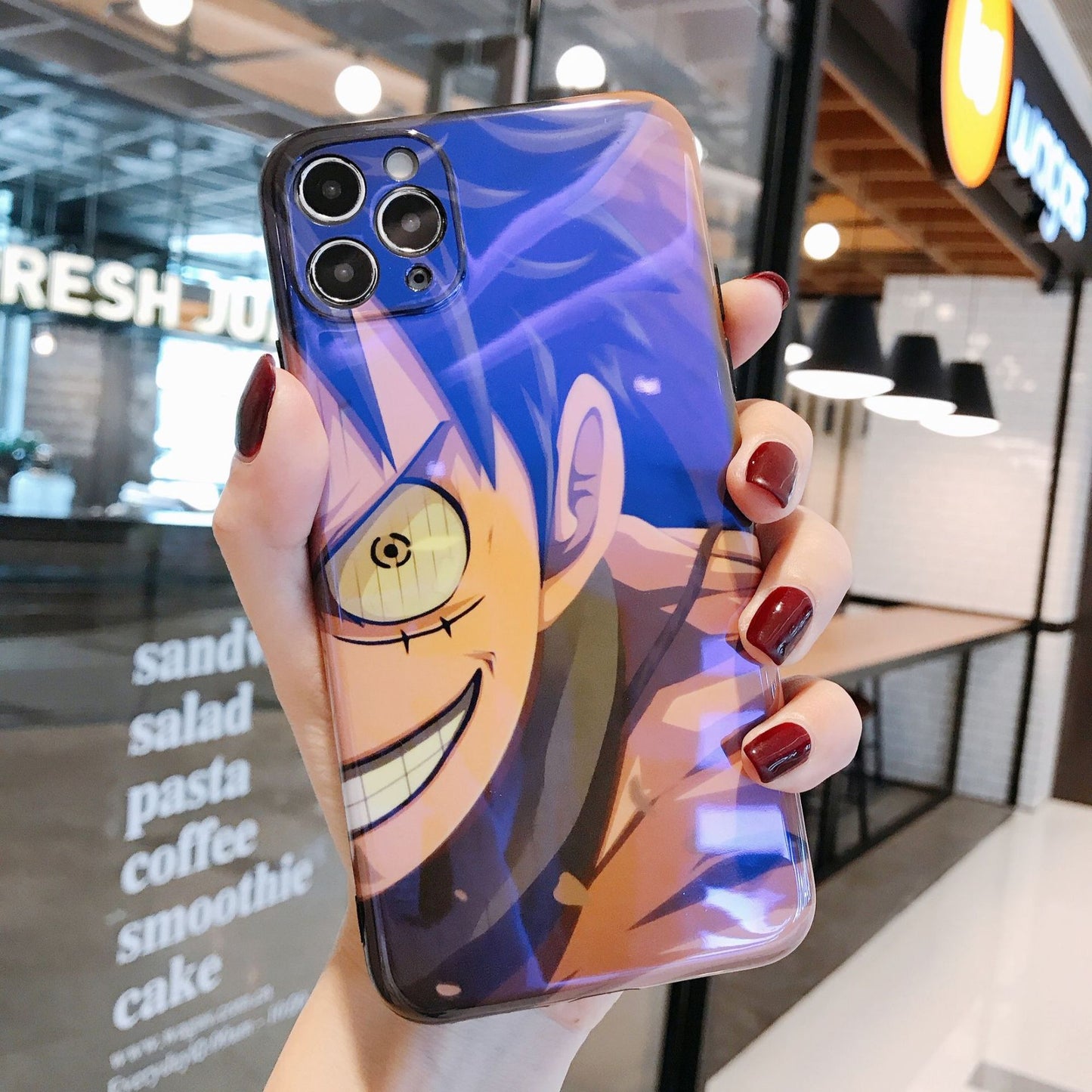 iPhone Case for 13 Pro, 12, 11 with Luffy & Zoro Design
