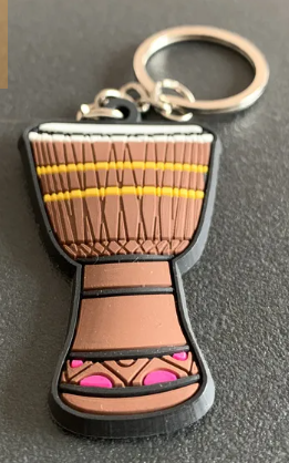 Silicone Guitar Keychain Pendan