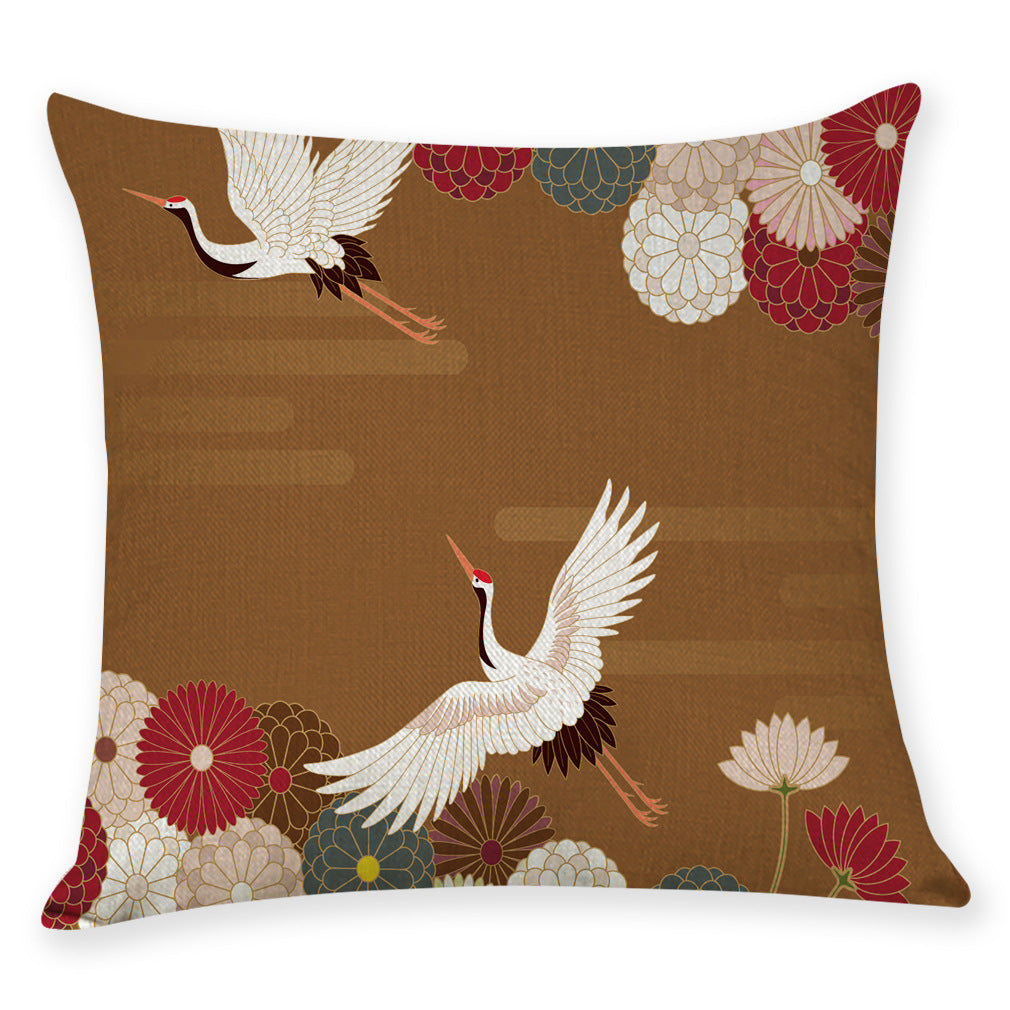 Japanese Style Cotton Linen Pillow Covers for Cars