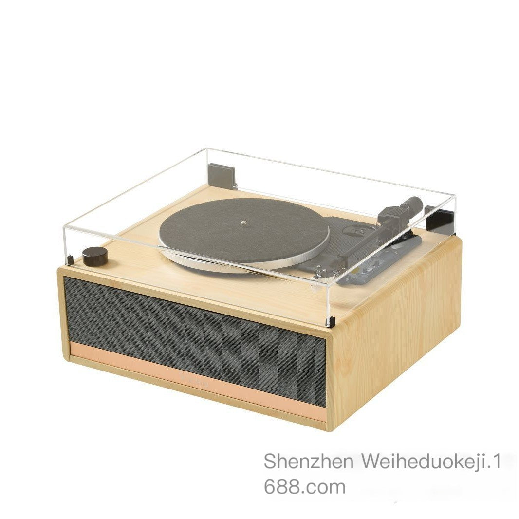 Retro Vinyl Record Player with Bluetooth and USB插卡