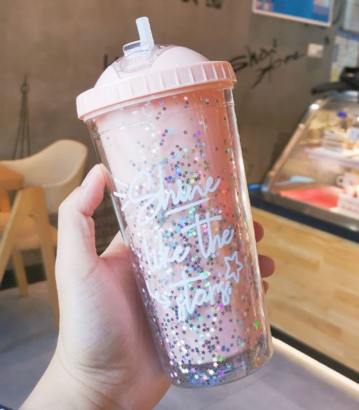 Stylish Rainbow Plastic Water Cup for Your Collection