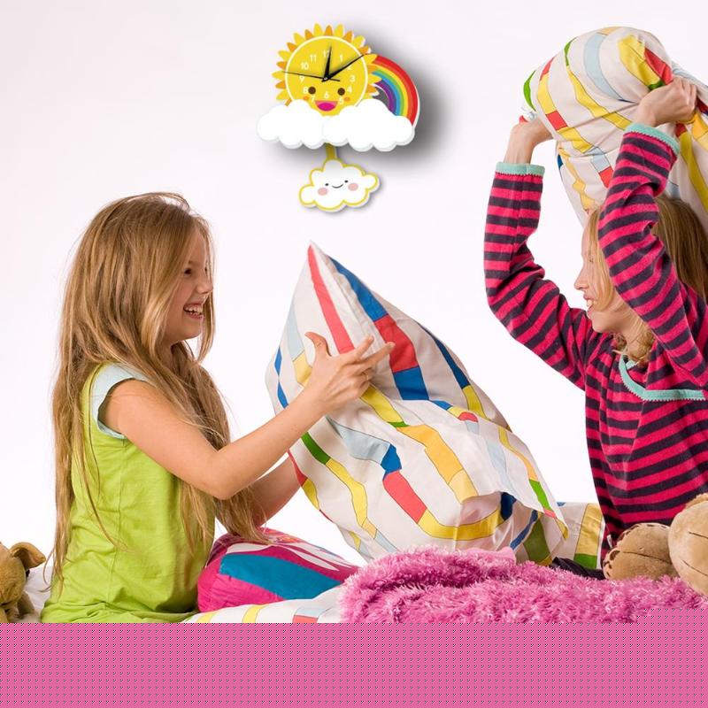 Creative Cartoon Wall Clock for Bedroom and Living Room