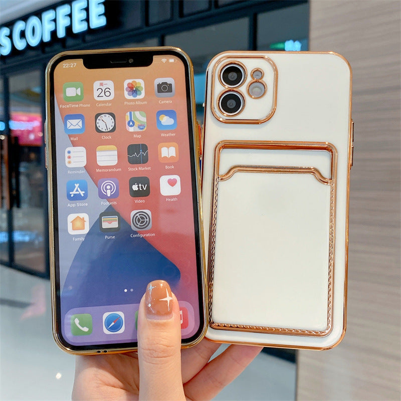 Minimalist TPU Card Holder Case for iPhone 15/13/11 Pro Max
