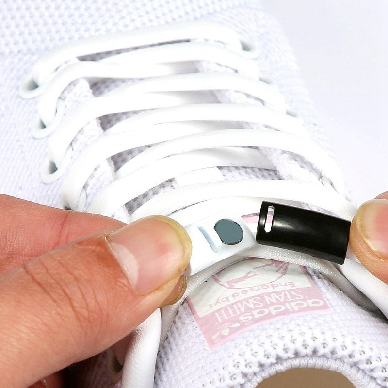 Colorful Magnetic No-Tie Shoelaces with Metal Flat Design
