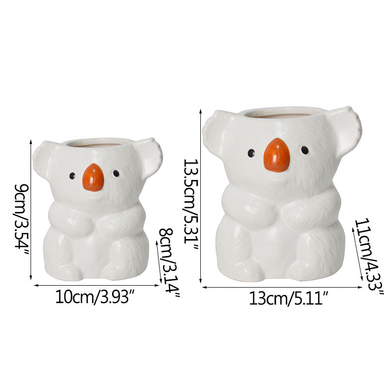 Cute Koala Pen Holder and Succulent Flower Pot
