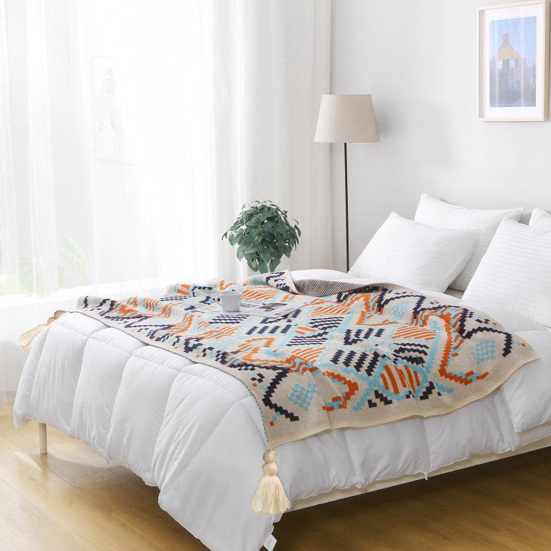 Nordic Style Office Nap Blanket - Knitted Throw Shawl