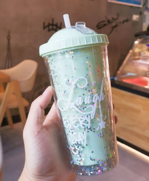 Stylish Rainbow Plastic Water Cup for Your Collection