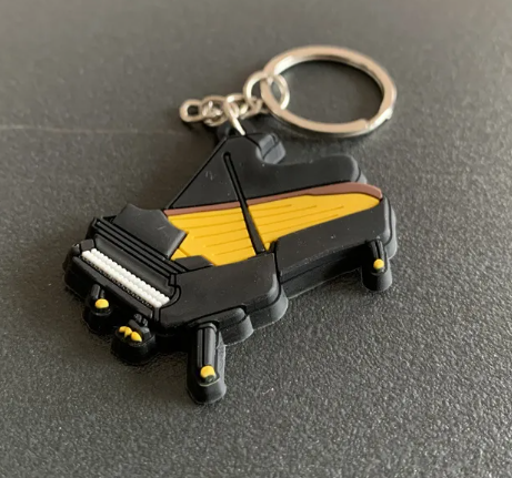 Silicone Guitar Keychain Pendan