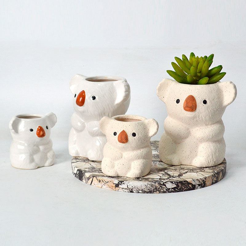 Cute Koala Pen Holder and Succulent Flower Pot
