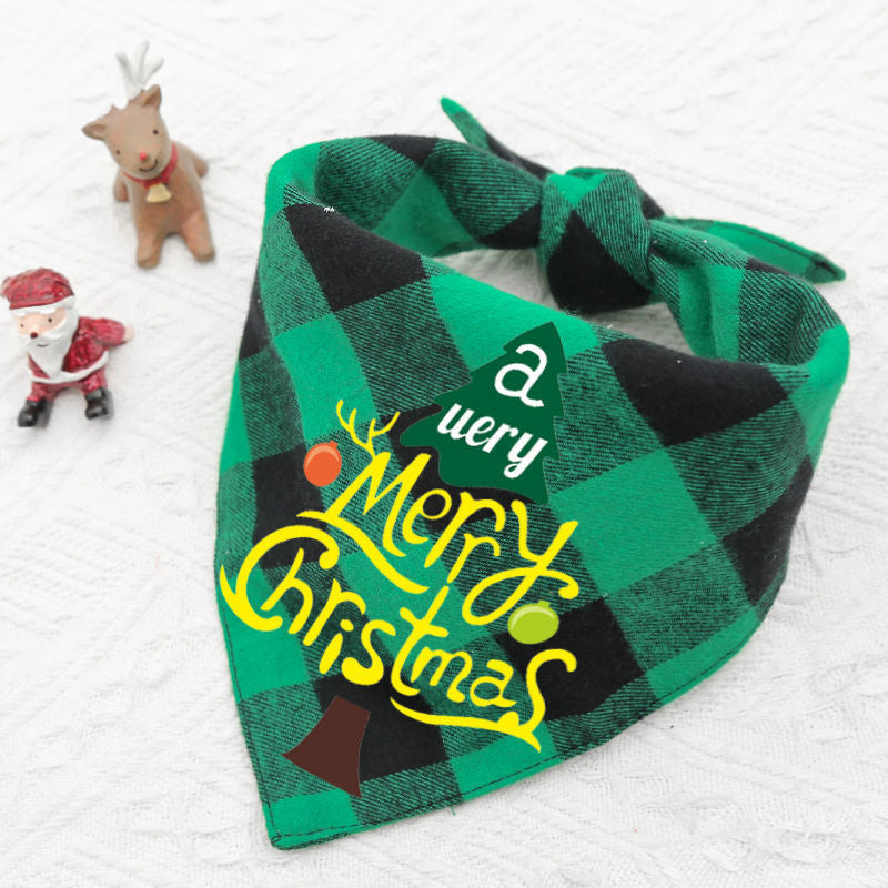 Double-layer Triangle Pet Scarf and Saliva Towel
