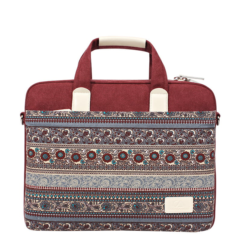 Ethnic Style Durable Canvas Anti-Fall Laptop Bag