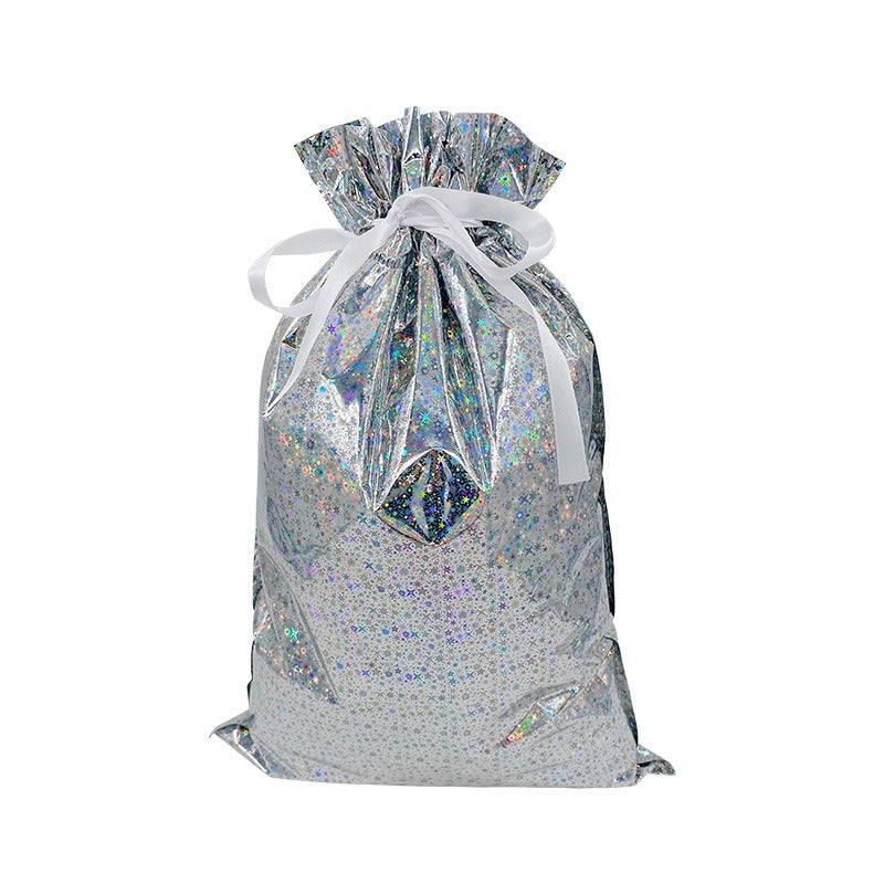 Simple Drawstring Christmas Gift Bag Set