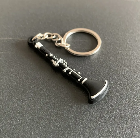 Silicone Guitar Keychain Pendan