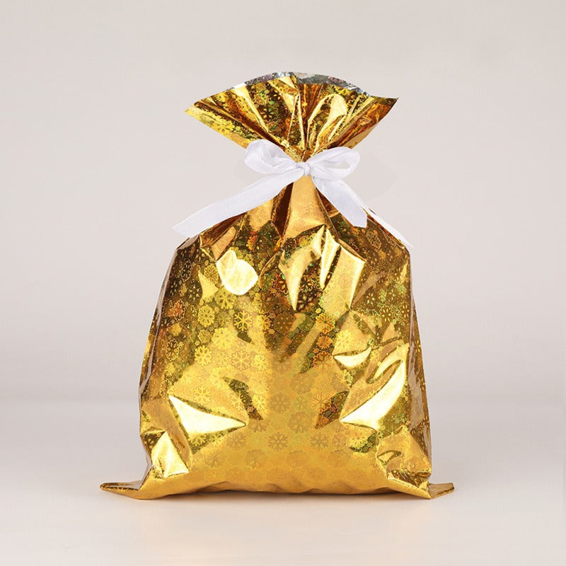 Simple Drawstring Christmas Gift Bag Set