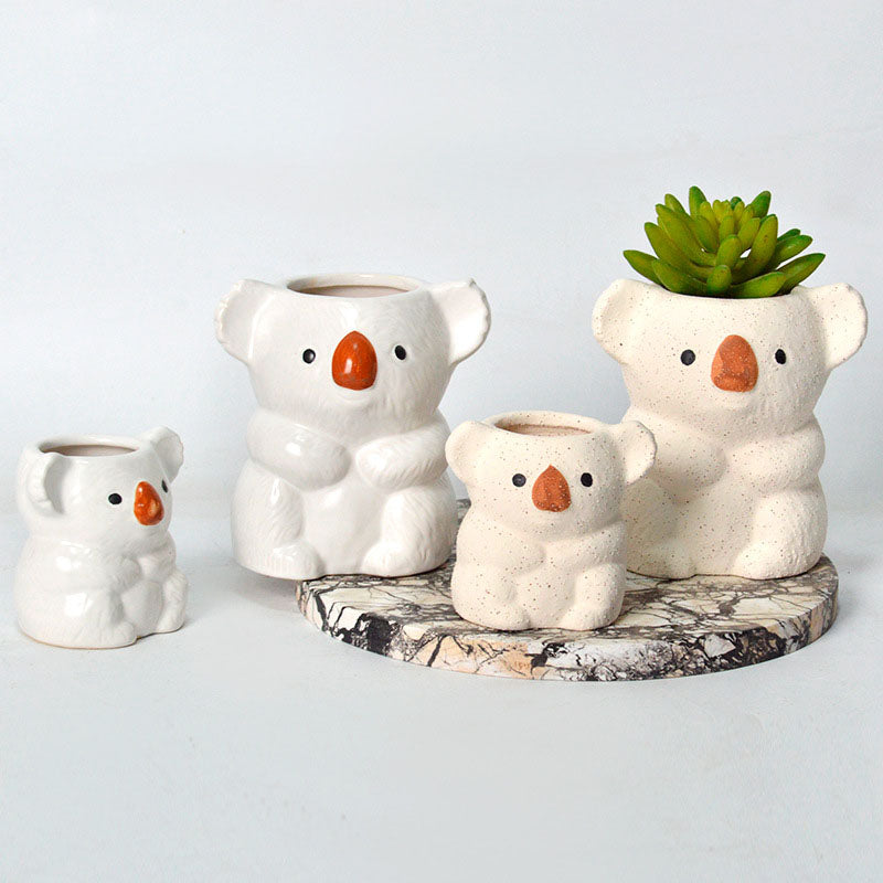 Cute Koala Pen Holder and Succulent Flower Pot