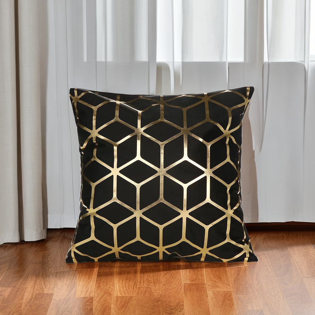 Single-Side Bronzing Cushion Cover for Home Decor
