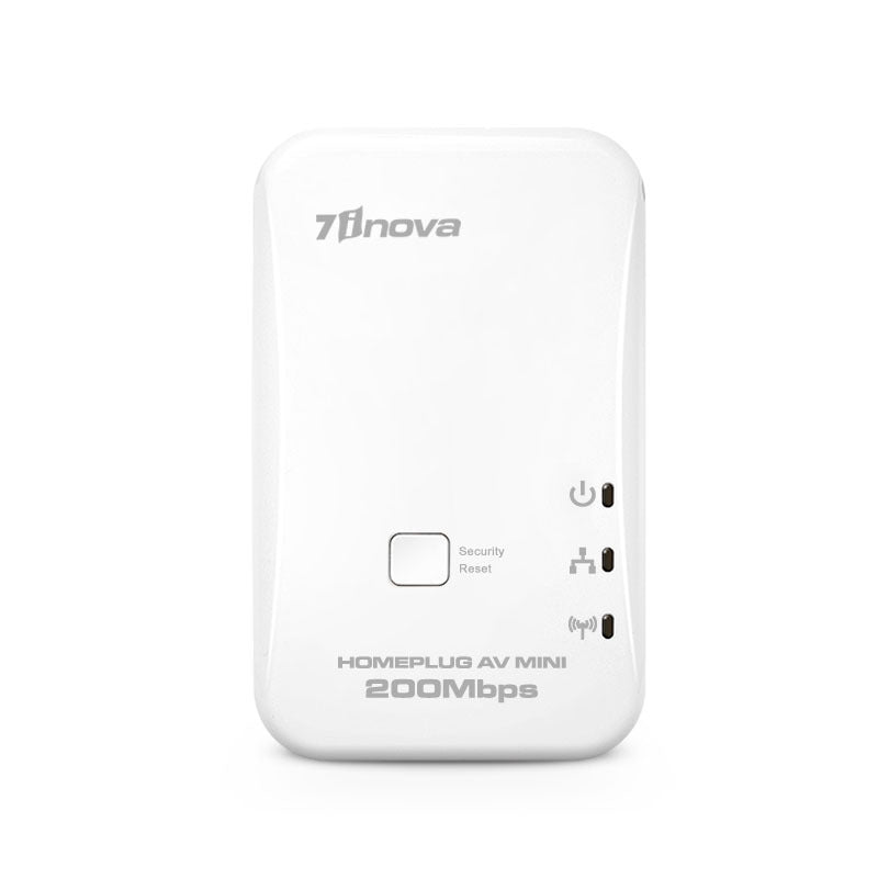 7INOVA Mini Powerline Adapter for 200Mbps Video Monitoring