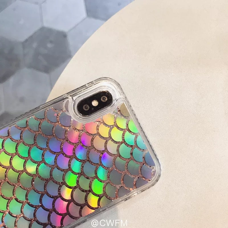 Iridescent Fish Scale Phone Case for iPhone Xs Max