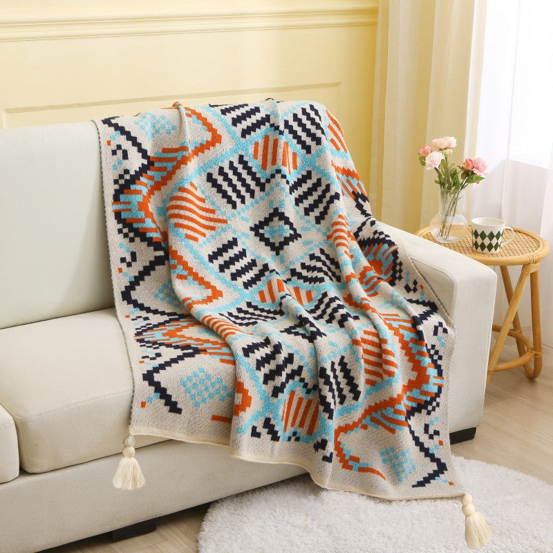 Nordic Style Office Nap Blanket - Knitted Throw Shawl