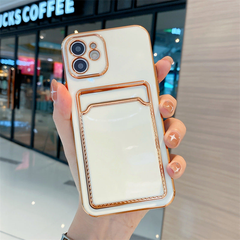 Minimalist TPU Card Holder Case for iPhone 15/13/11 Pro Max