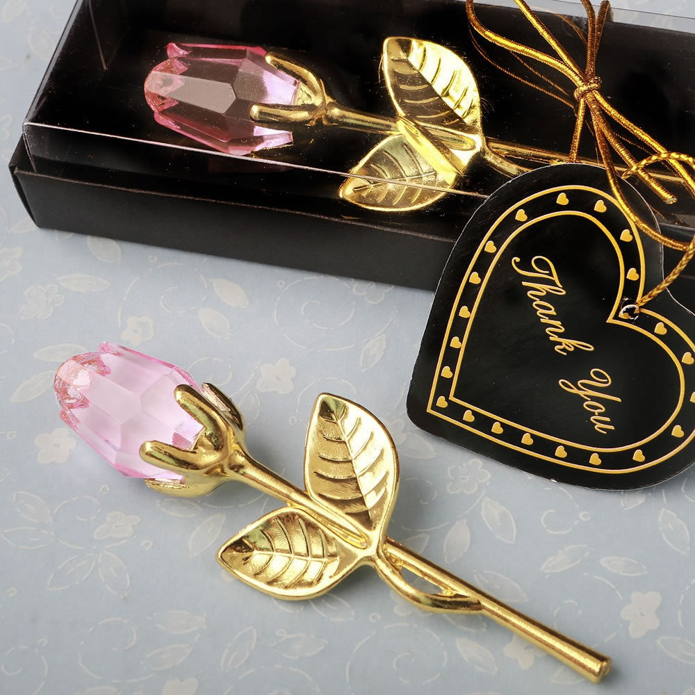 Valentine's Day Crystal Metal Rose Decoration
