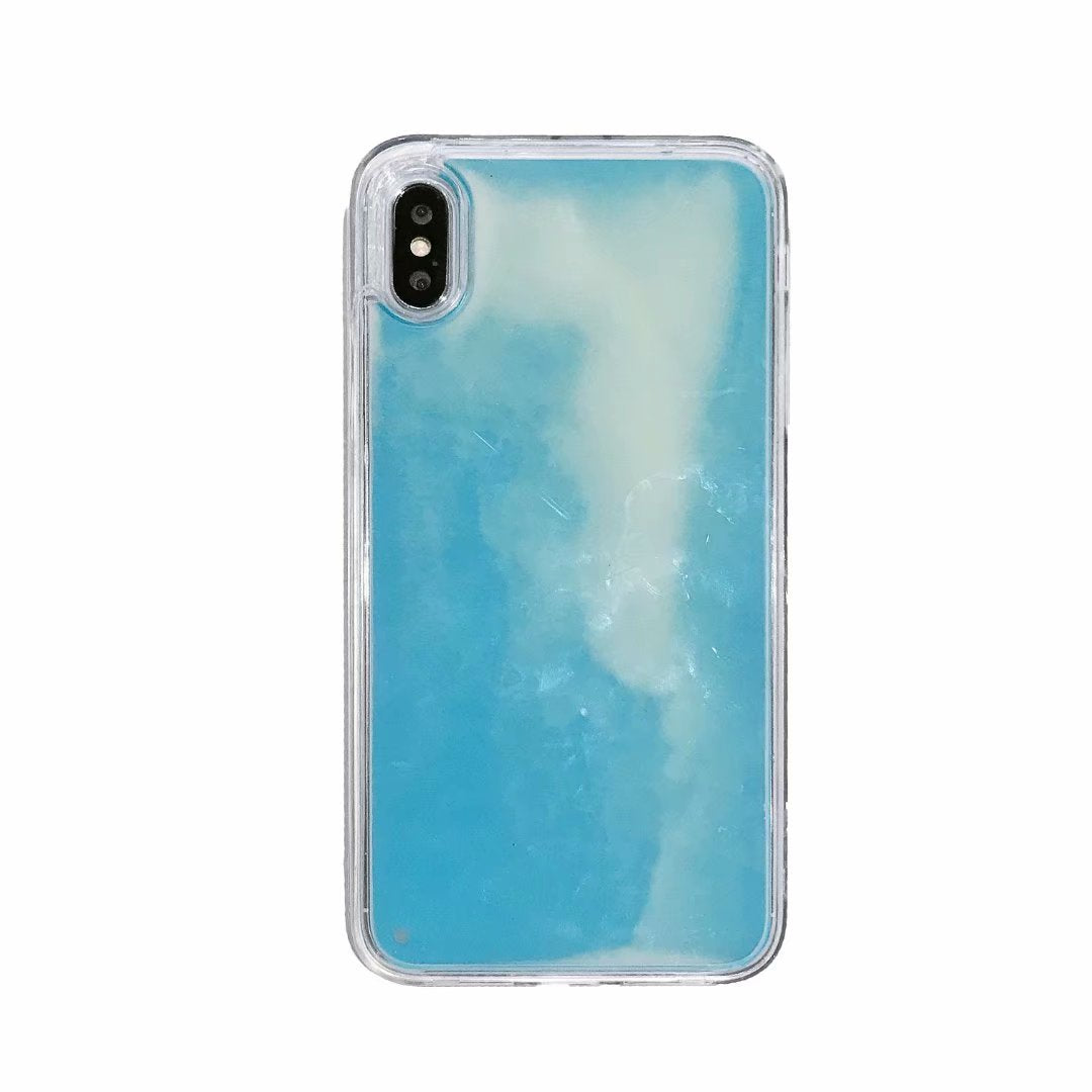 Custom Logo Fluorescent Liquid Quicksand Phone Case
