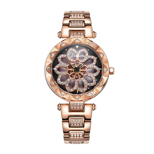 Timini Women's Elegant Stainless Steel Diamond Watch