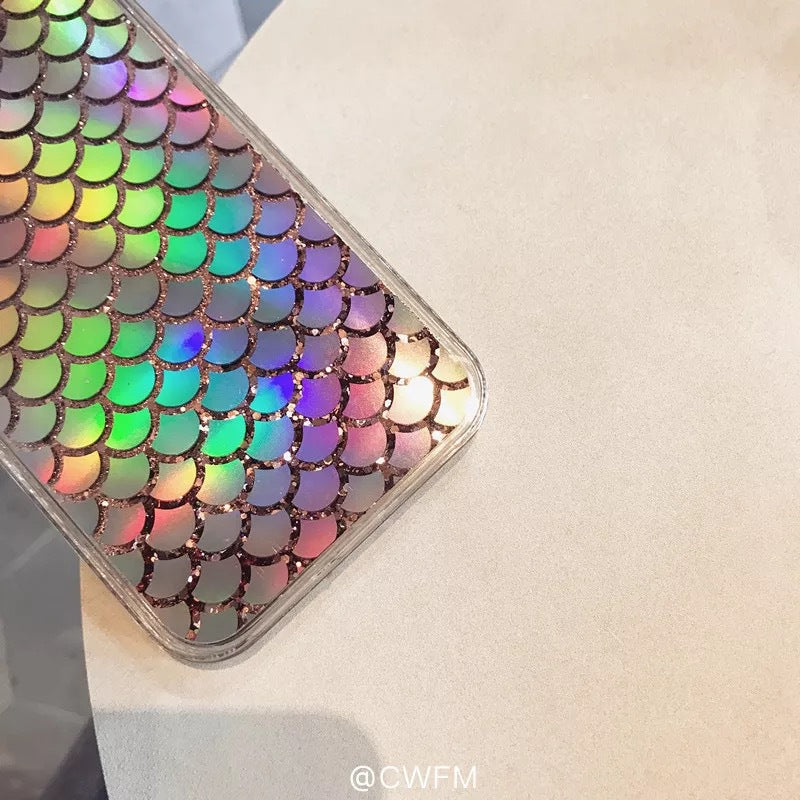 Iridescent Fish Scale Phone Case for iPhone Xs Max