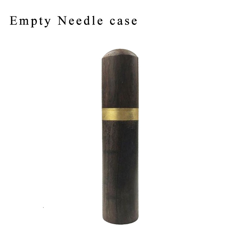 DIY Leather Sewing Needle Storage Box with Wood Case