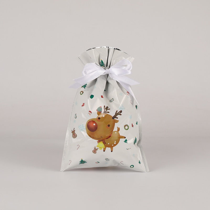 Simple Drawstring Christmas Gift Bag Set