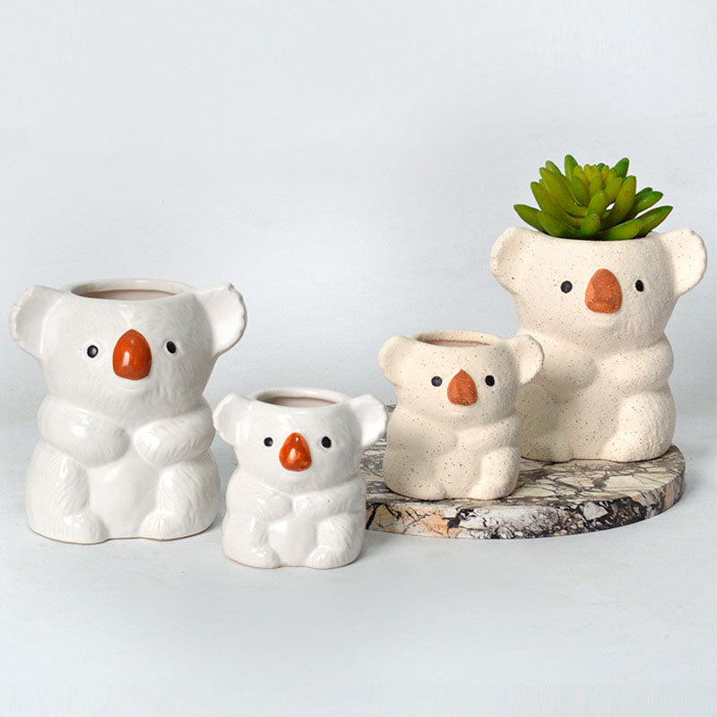 Cute Koala Pen Holder and Succulent Flower Pot