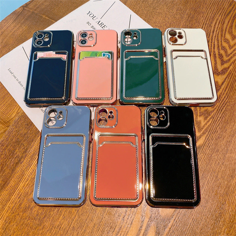 Minimalist TPU Card Holder Case for iPhone 15/13/11 Pro Max