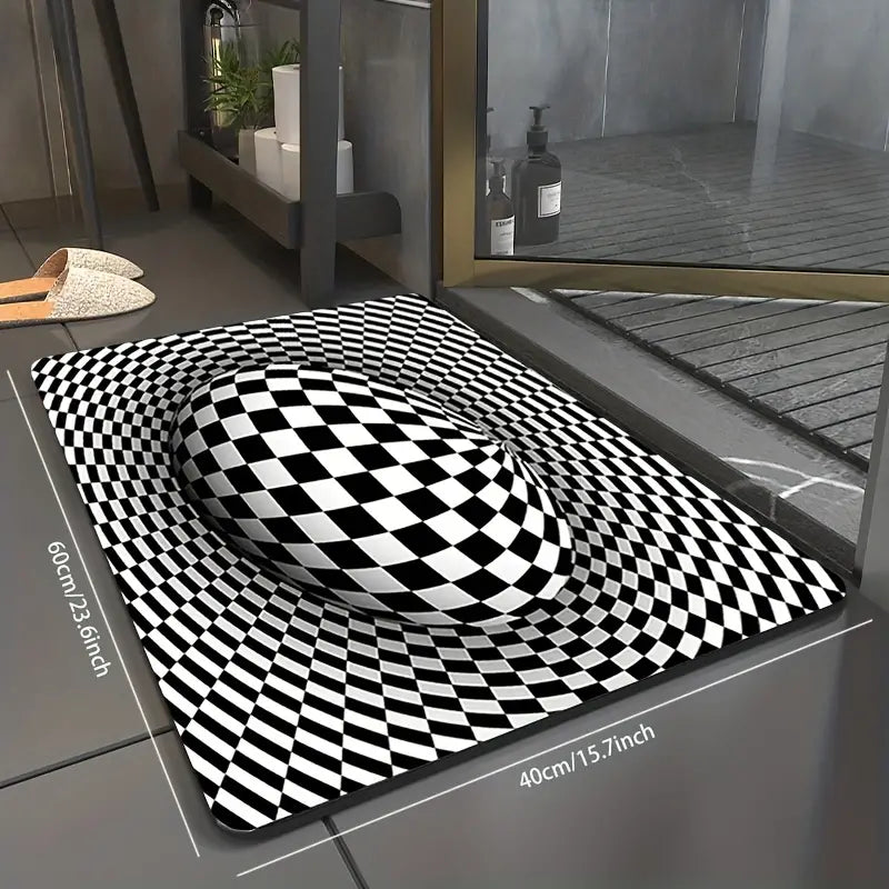 3D Illusion Area Rug - Abstract Geometric Design