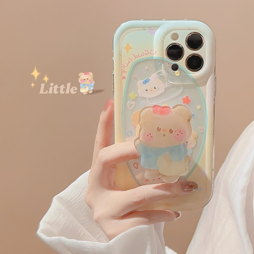 Transparent Cute Fairy Tale iPhone Case with Stand