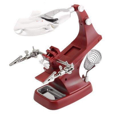 Magnifier 3X/4.5X Welding Desk with LED Alligator Clip