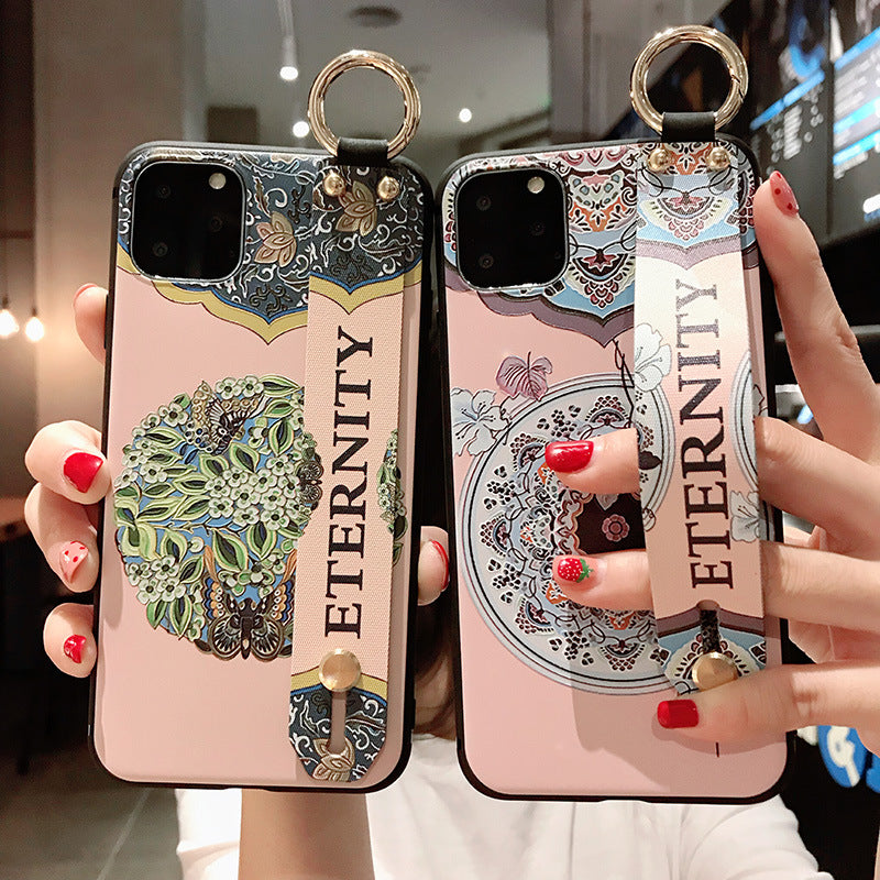 Colorful Ethnic Style Phone Case with Strap Stand