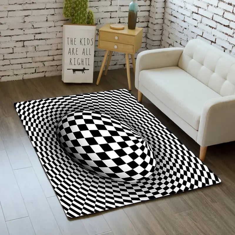 3D Illusion Area Rug - Abstract Geometric Design