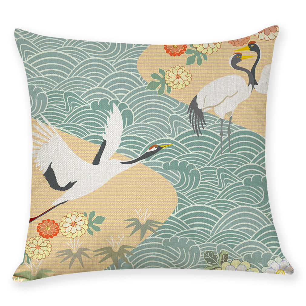 Japanese Style Cotton Linen Pillow Covers for Cars