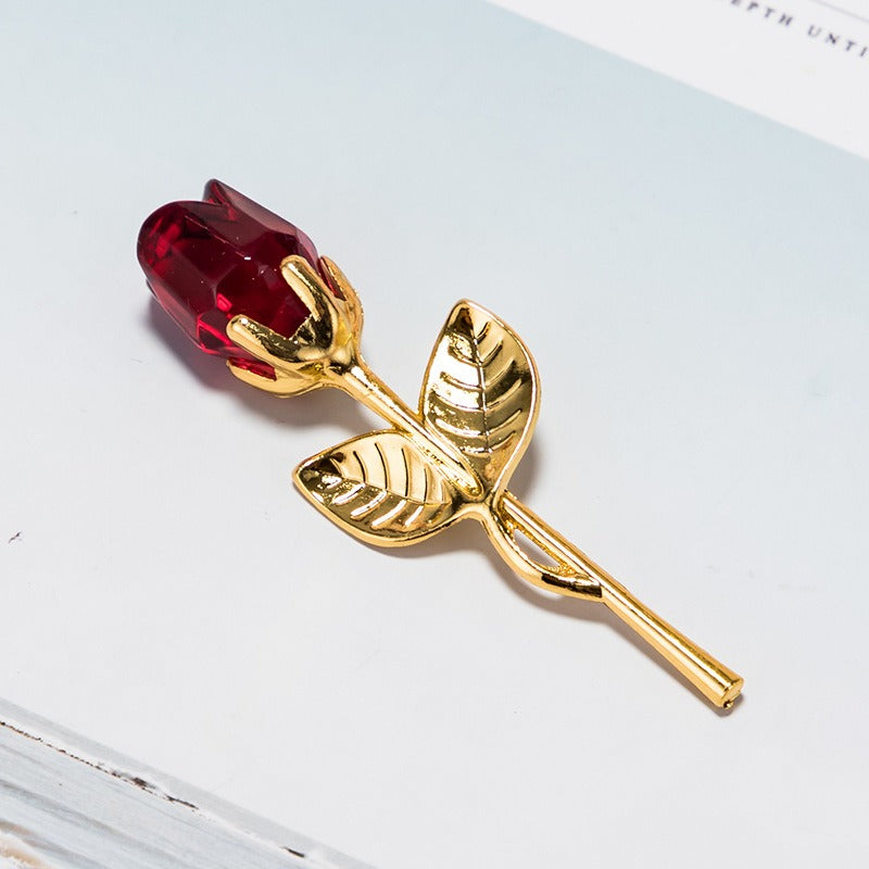 Crystal Metal Rose Gift