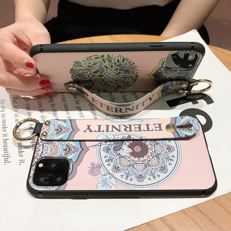 Colorful Ethnic Style Phone Case with Strap Stand