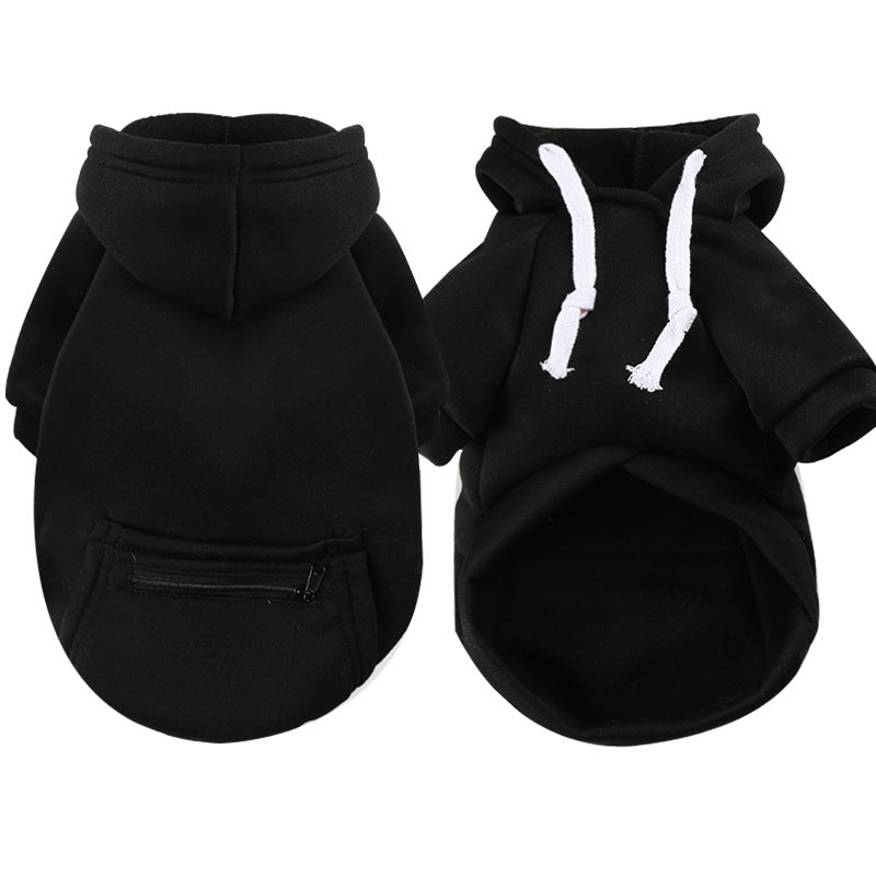 Autumn Winter Dog Zipper Pocket Cat Sweater Outfit